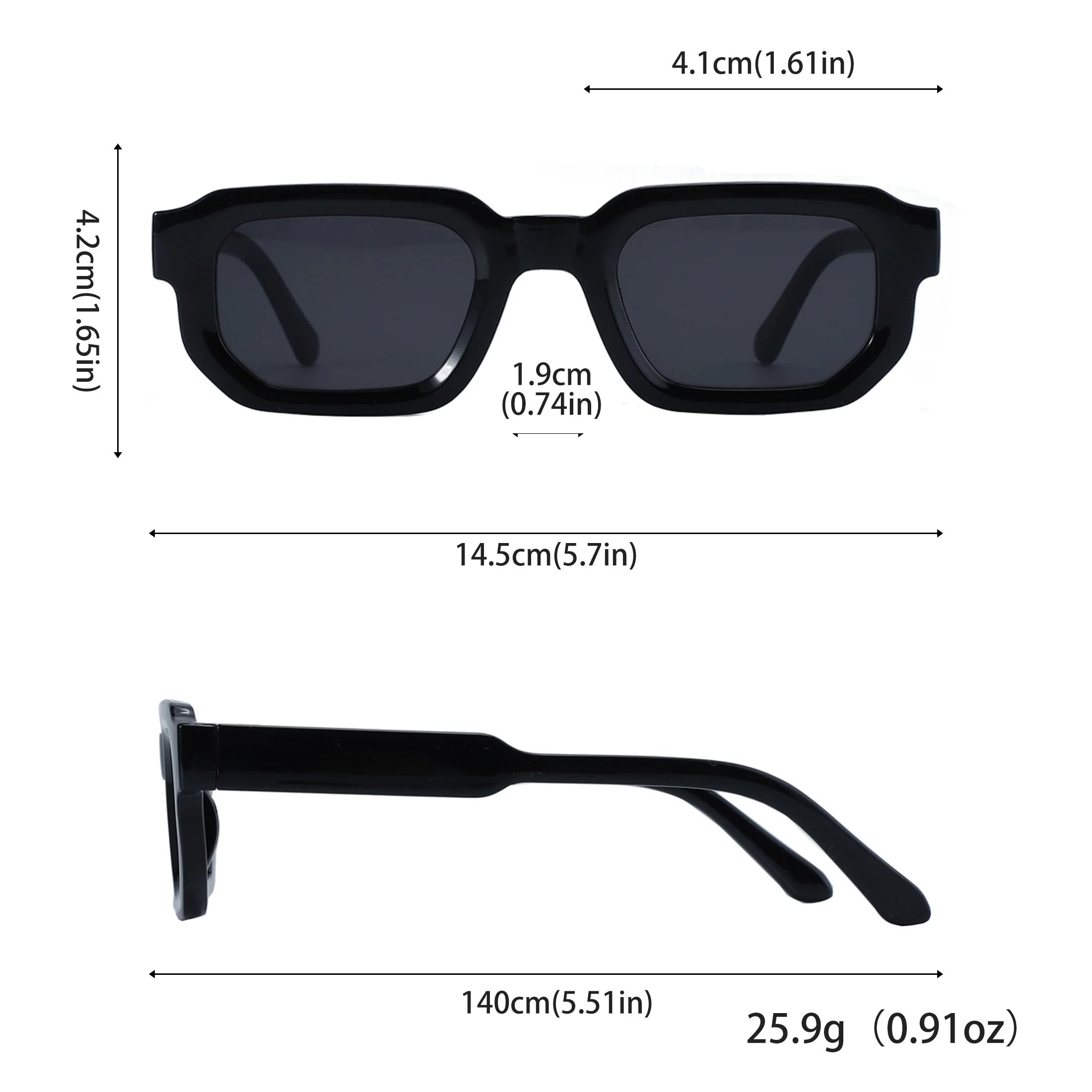 Lunettes rétro 6 pièces
